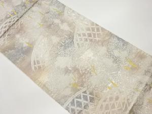 光悦垣に木々模様織出し袋帯